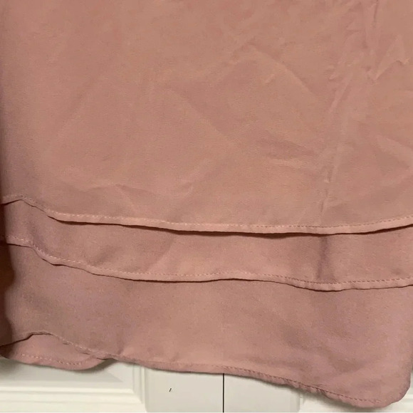 Torrid 4 Chiffon Swing layered Cami: A semi-sheer, lightweight fabric-Dusty Rose - Picture 6 of 6